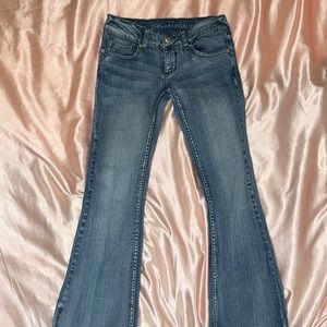 Vintage Blue asphalt bootcut jeans mid rise waist